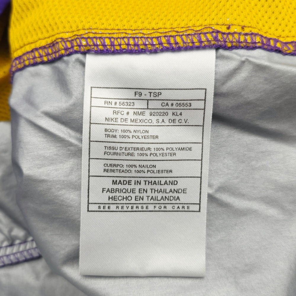 Nike Team LSU Tigers Windbreaker Pullover Mens XL Purple Center Swoosh - Picture 12 of 13